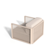 Fauteuil 111 - The Factory - sleek aluminum armchair, multiple colors - Pacific Compagnie.