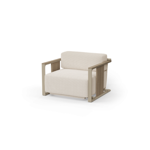 Fauteuil 111 - Tulum - Design aluminium‑teck moderne - Pacific Compagnie.
