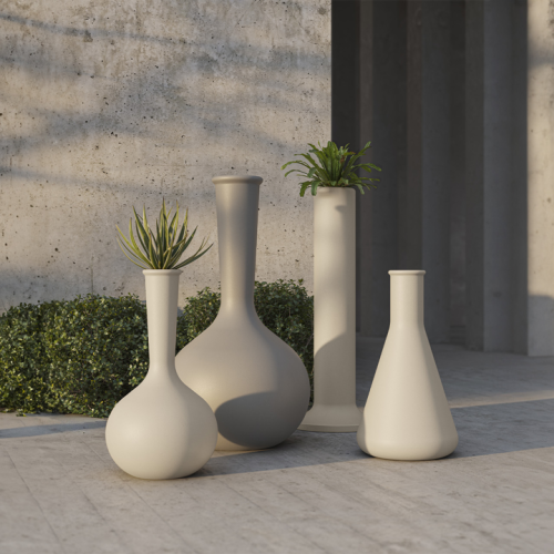 Pot 111 - Chemistubes Flask - Slim modern vase, eco‑friendly polyethylene, multiple hues - Pacific Compagnie.