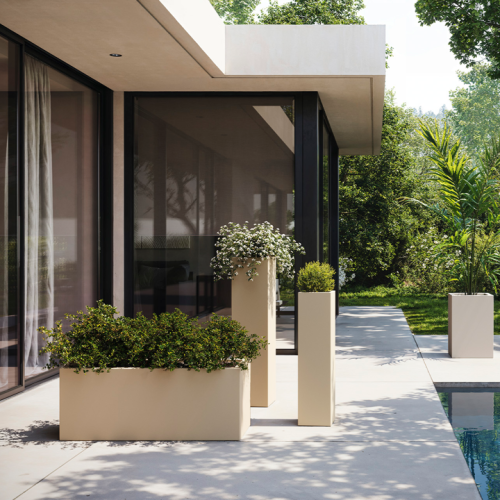 Pot 111 - Cubo Alto - Forme cubique, finition recyclable - Pacific Compagnie.
