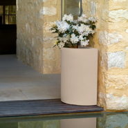 Pot 111 - Medio Cilindro - sleek recyclable planter, 55 cm tall - Pacific Compagnie.
