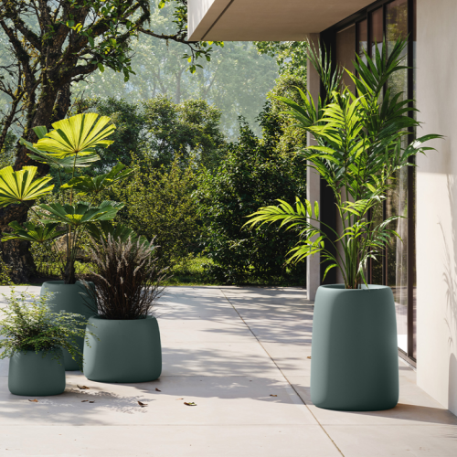 Pot Organic 111 - Cuadrada Alta - couleur vive résine - Pacific Compagnie.