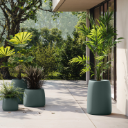 Pot Organic 111 - Cuadrada Alta - modern square pot, vibrant color options - Pacific Compagnie.