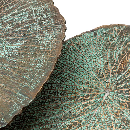 Set of 2 side table Lotus Leaves