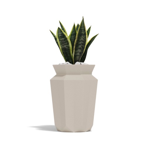 Pot Origami 111 - Hasu - Chic resin pot, small footprint, perfect for decorative plants - Pacific Compagnie.