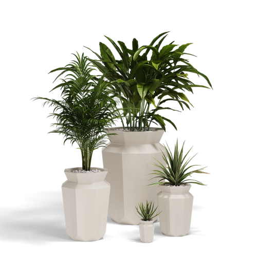 Pot Origami 111 - Hasu - Sleek resin planter, multiple sizes, vibrant colors - Pacific Compagnie.