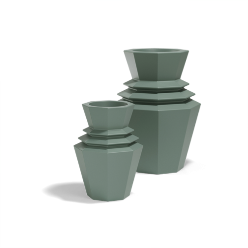 Pot Origami 111 - Hinoki - résine stylé, plusieurs teintes - Pacific Compagnie.