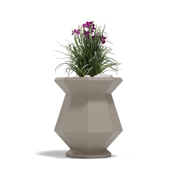 Pot Origami 111 - Kashi - durable resin pot, contemporary shape - Pacific Compagnie.