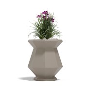 Pot Origami 111 - Kashi - durable resin pot, contemporary shape - Pacific Compagnie.