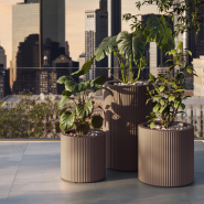 Pot Rond 111 - Gatsby – sleek modern planter, recyclable polyethylene – Pacific Compagnie.