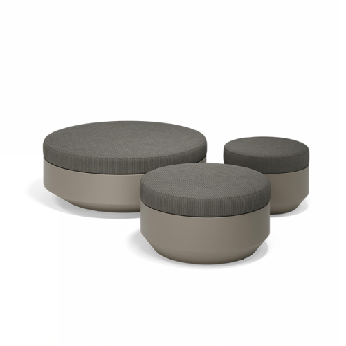 Pouf Rond 111 - Vela Chill - moyen 80 cm, recyclable - Pacific Compagnie.