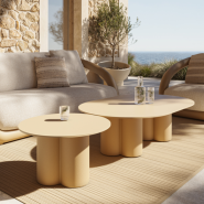 Table basse 111 - Mel – polyéthylène, plusieurs coloris, 37 cm haut – Pacific Compagnie.