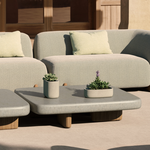 Table basse 111 - Milos - Sleek polyurethane coffee table, S size - Pacific Compagnie.