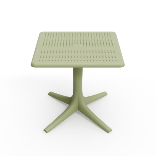 Table basse 111 - Palm – sleek resin coffee table, 60 cm square, vibrant colors – Pacific Compagnie.