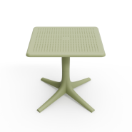 Table basse 111 - Palm – sleek resin coffee table, 60 cm square, vibrant colors – Pacific Compagnie.