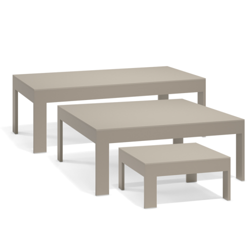 Table basse 111 - Posidonia - modern aluminum surface, medium footprint - Pacific Compagnie.