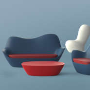 Table basse 111‑Sabinas - Design moderne en polyéthylène recyclable - Pacific Compagnie.