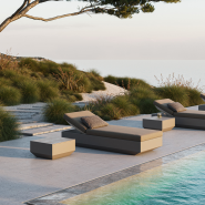 Table basse Sun Lounger 111 - Vela - modern poly‑ethylene low table, vibrant colors - Pacific Compagnie.