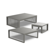 Table basse 111 - The Factory - pièce centrale, légèreté aluminium - Pacific Compagnie.