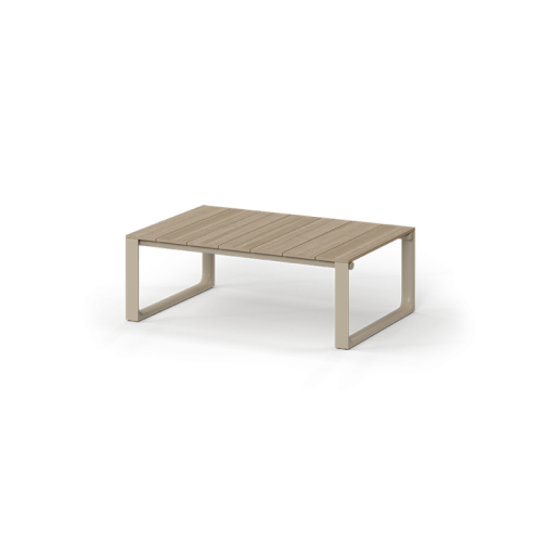 Table basse 111 - Tulum - Table basse 111-Tulum teck moderne aluminium - Pacific Compagnie.