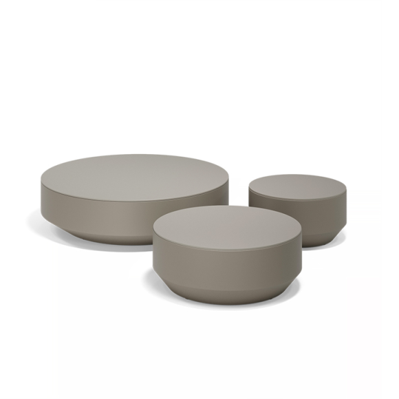 Table Basse 111 - Vela – résine recyclée, design rond – Pacific Compagnie.