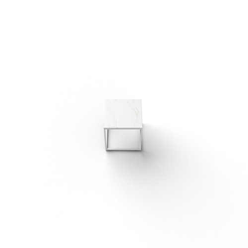 Table d'appoint 111‑Suave - Minimalist 40 cm aluminum side table, perfect for living spaces - Pacific Compagnie.