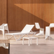 Table d'appoint 111 - Voxel - Sleek compact table, vibrant hues, fiberglass base - Pacific Compagnie.