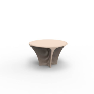 Table de repas 111 - Biophilia - Square recyclable dining table, vibrant hue - Pacific Compagnie.