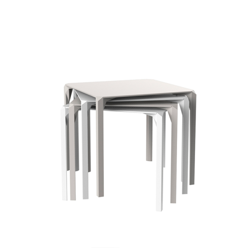 Table de repas Carrée 111 - Quartz - Minimalist square dining table, lightweight yet sturdy - Pacific Compagnie.