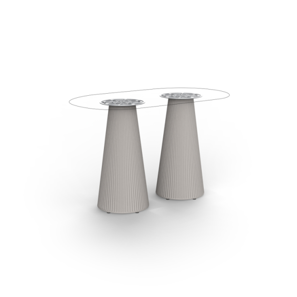 Table de repas Ronde 111 - Gatsby Double Base - Version extra‑large, base double stable - Pacific Compagnie.
