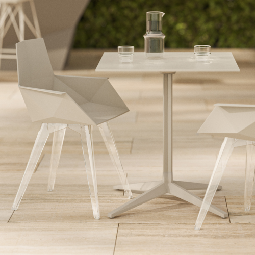 Table de repas 111 - Faz Base - Design épuré, table ronde aluminium - Pacific Compagnie.