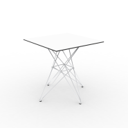 Table de repas 111 - Faz Inox - Elegant round dining surface, eco‑friendly material - Pacific Compagnie.
