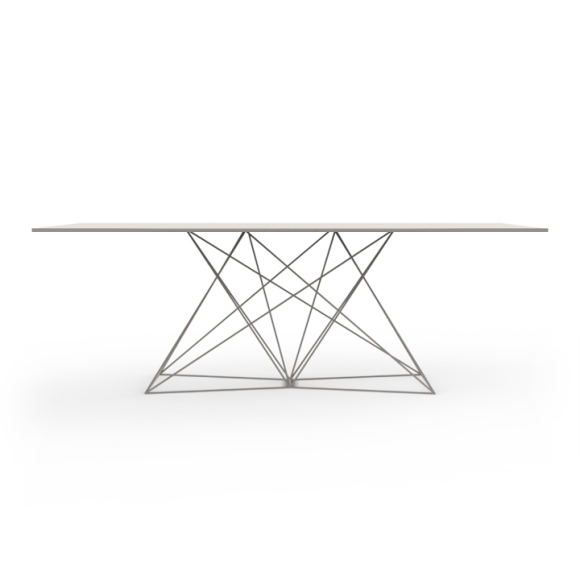 Table de repas 111 - Faz Inox - Contemporary dining table, multiple color options - Pacific Compagnie.