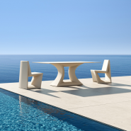 Table de repas 111 - Rest - Small 200 cm version for intimate meals - Pacific Compagnie.