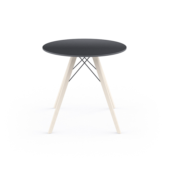Table de repas Ronde 111 - Faz Wood - Medium circular tabletop, versatile color options - Pacific Compagnie.