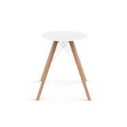 Table de repas Ronde 111 - Faz Wood - Contemporary round table, durable polyethylene frame - Pacific Compagnie.