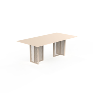 Table de repas 111 - The Factory - Aluminum dining table, minimalist aesthetic, multiple colour options - Pacific Compagnie.