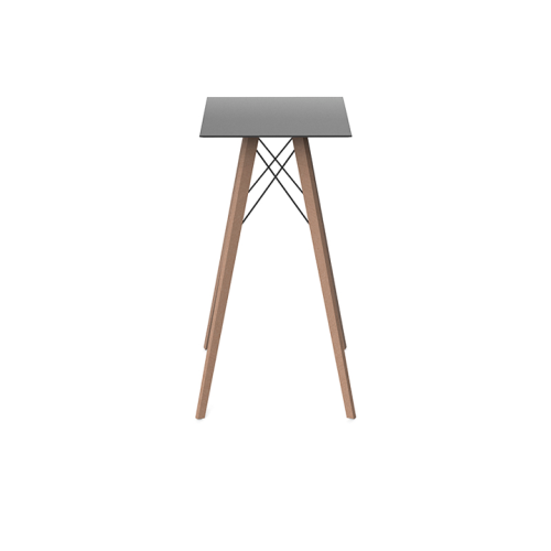 Table haute Carrée 111 - Faz Wood – cadre robuste, usage extérieur - Pacific Compagnie.