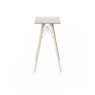 Table haute Carrée 111 - Faz Wood – silhouette carrée, esthétique minimaliste - Pacific Compagnie.