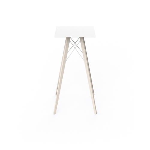 Table haute Carrée 111 - Faz Wood – surface lisse, entretien facile - Pacific Compagnie.