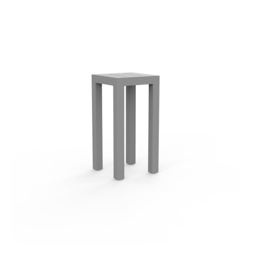 Table haute 111 - Jut - Recyclable polyethylene bar table, 50 cm square, modern design - Pacific Compagnie.
