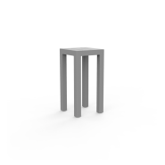 Table haute 111 - Jut - Recyclable polyethylene bar table, 50 cm square, modern design - Pacific Compagnie.