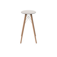 Table haute Ronde 111 - Faz Wood – polyéthylène durable – design épuré - Pacific Compagnie.