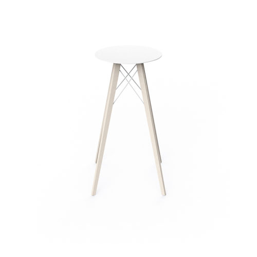 Table haute Ronde 111 - Faz Wood – plusieurs coloris – tendance Vondom - Pacific Compagnie.