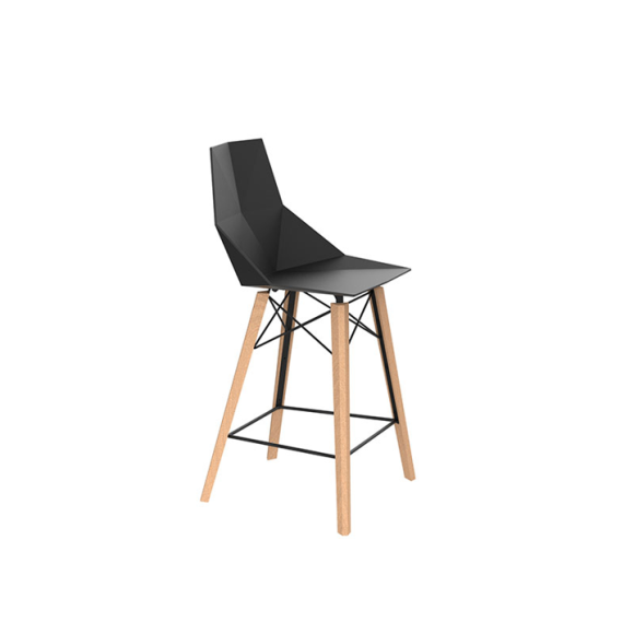 Tabouret Sans Accoudoirs 111 - Faz Wood - minimalist arm‑free stool, sturdy wood base, indoor/outdoor use - Pacific Compagnie.