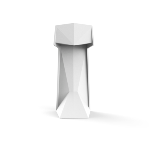 Tabouret 111 - Voxel - Compact fiberglass seat, sleek geometric shape - Pacific Compagnie.