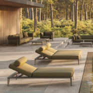 Transat 111 - Pasadena - Chaise lounge design, cadre métal, dimensions 200×80×62 cm - Pacific Compagnie.