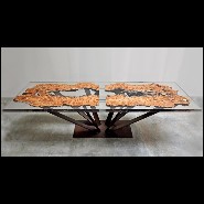 Table à manger161 - Elm Wood&Resin - Élégante - Pacific Compagnie.