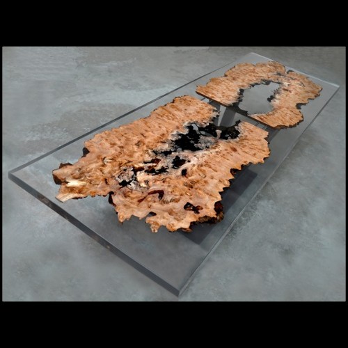 Table à manger161 - Elm Wood&Resin - Résine - Pacific Compagnie.