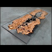 Table à manger161 - Elm Wood&Resin - Résine - Pacific Compagnie.